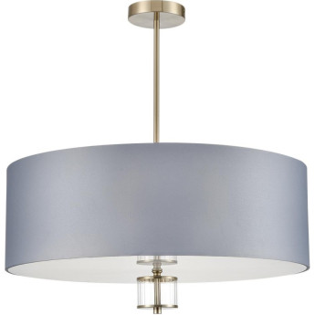 Люстра потолочная LUMION DAMONA 8108/7C MODERNI LN25 E14 7*40W 220V латунь титаниум/серый, металл/текстиль/стекло